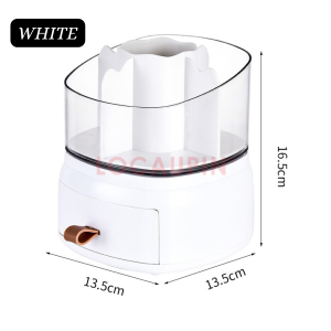 360° Rotating Cosmetic Organizer Large Capacity Rack with Compartments Make up Brushes Lipstick and Perfumes Storage