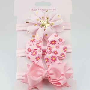 3Pcs Baby Headbands For Girls Lace Flower Princess Elastic Kids Girl Hairband Headband Bows Infant Turban Baby Hair Accessories