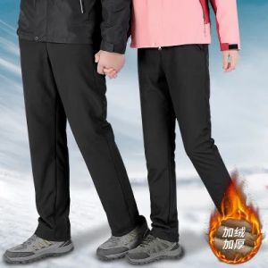 Tactical Pants Mens and Womens Outdoor Plus Fluff Thickened Waterproof Thick Overalls Autumn and Winter Warm Soft Shell Pants Tactical Pants Pants Tide