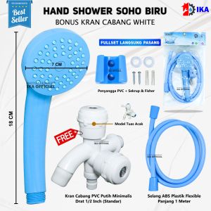 Paket Hand shower mandi ekonomis + Kran Cabang Stainless hemat di kantong kualitas air deras awet tahan lama