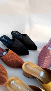 Sandal Wanita Rajut Import Terbaru Hak Bulat 5cm Poto Realpicture