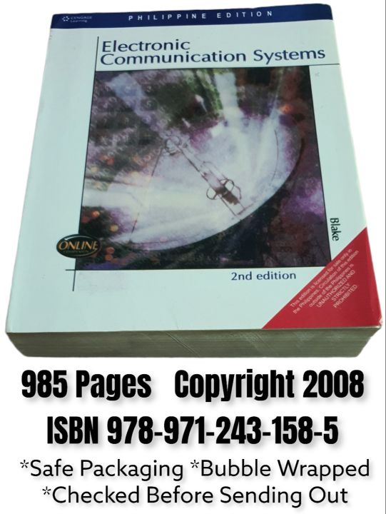 Electronic Communication Systems 2nd Edition by Roy Blake Lazada PH