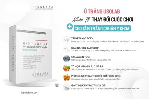 Kem ủ trắng body USOLAB Bio Tone Up Whitening Body Mask Mặt nạ kích trắng giúp làm trắng sáng da toàn thân chống nắng bật tone ngay lần đầu sử dụng - DuocmyphamDrAn