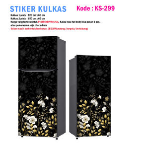 Stiker Kulkas 1 Pintu dan Sticker Kulkas 2 Pintu Elegant Black