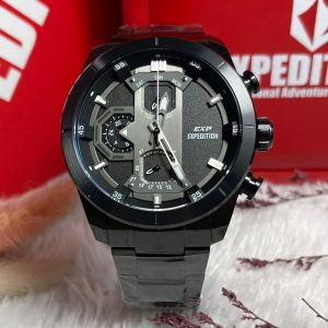 (BISA COD) Jam Tangan Pria Expedition E 6828 EXP 6828 E6828 Original Garansi Resmi 1 tahun - Stainless Steel