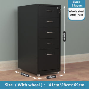 Filing Cabinet With Lock 5 Layer Metal File Cabinet Drawer Office Organizer Pedestal Drawer Home Office Drawer Storage/Drawer Organizer for desk