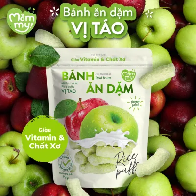 Bánh ăn dặm Mămmy vị trái cây giàu vitamin và chất xơ thiết kế chống hóc dạng que ngắn cho bé từ 6 tháng