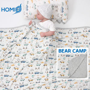 🏅HOMIE Cozy Baby Bamboo Rayon Swaddling Blanket (120x120cm) Ultra Soft & Breathable & Comfortable