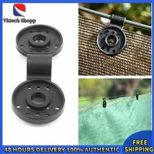 Vktech 5 ชิ้นรอบพลาสติกสีดำคลิปที่ถอดออกได้ Shade ผ้าคลิปพลาสติกเรือนกระจก Shade ผ้า Fix Clamp สำหรับ Sun Shade สุทธิ