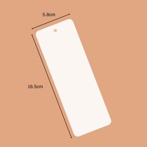 Creative Blank Bookmark / With Punch Hole / Custom Tag (L)58x165mm / (S)55mmx158mmHt