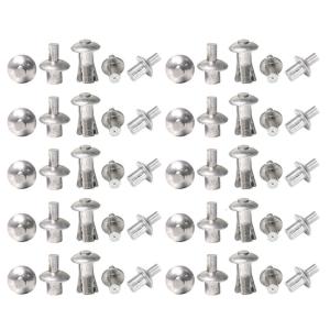 Upgraded Aluminum Blind Rivets Strong & Secure Fastening Solution Convenient Push Type Aluminum Rivets for DIY Repair