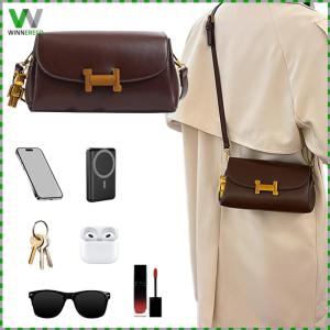 Leather Retro Shoulder Bag for Women Adjustable Shoulder Strap Small Square Bag Solid Color Retro Style Crossbody Bag Underarm Purse for Daily Use