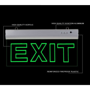 LED Exit Light Exit Sign Acrylic Green Fire Safety