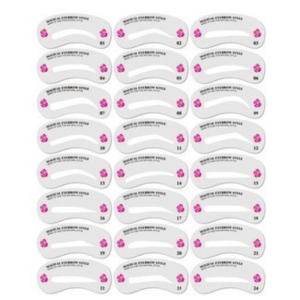 MCC AVP Eyebrow Stamp Stencil kit One step Eyebrow Stamp Shaping kit for perfect brow with 10 reusable eyebrow stencils and 2 eyebrow brushes Hairline shadow powder stick waterproof long-lasting