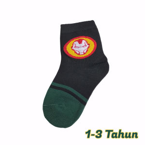 Kaos kaki Anak Laki-Laki Sekolah TK SD SMP Karakter SUPERHERO Spiderman Captain America Superman Kaus Kaki Pendek Cewe Cowo KKA