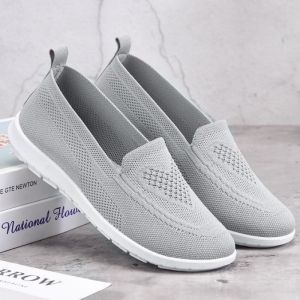 Slip On Rubber Shoes For Women On Sale Breathable Casual Loafers Flats For Ladies 2023 Korean Style Comfort Slip On Walking Shoes