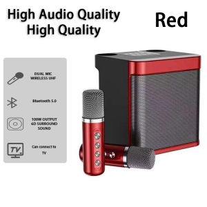 Portable Bluetooth Speaker for Indoor Outdoor Party Karaoke Machine with 2 Wireless Microphone