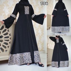 [ABAYA ORI] ABAYA DUBAI TURKEY 754 GAMIS ARAB SAUDI MAXIDRESS TREND KEKINIAN GAMIS BORDIR FASHION WANITA MURAH MUSLIMAH /TERBARU / COUPLE / GAMIS LEBARAN / TERLARIS / ABAYA UMROH BEST SELLER BISA BAYAR DI TEMPAT/COD