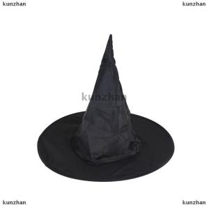 [COD] kunzhan Halloween Witch Hat Women’s Black Witch Hat For Halloween Costume Accessory Hot
