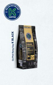 Cà Phê Rang Xay K Black 227g - Thương Hiệu K COFFEE Nguyên Chất Vị Đậm Đà Gu Ý
