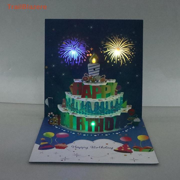 TrailB Birthday Cards Lights And Sound Pop Up Happy Birthday Card ...