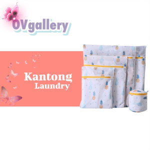 OV631 Laundry Bag Jaring Baju Kotor Kantong Mesin Cuci Bahan Jaring dan Resleting untuk Pakaian