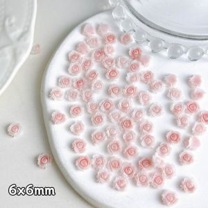 30Pcs/Set Bunga Resin Warna Pink Nail Accessories Roses Nail Art Hiasan Kuku Mawar