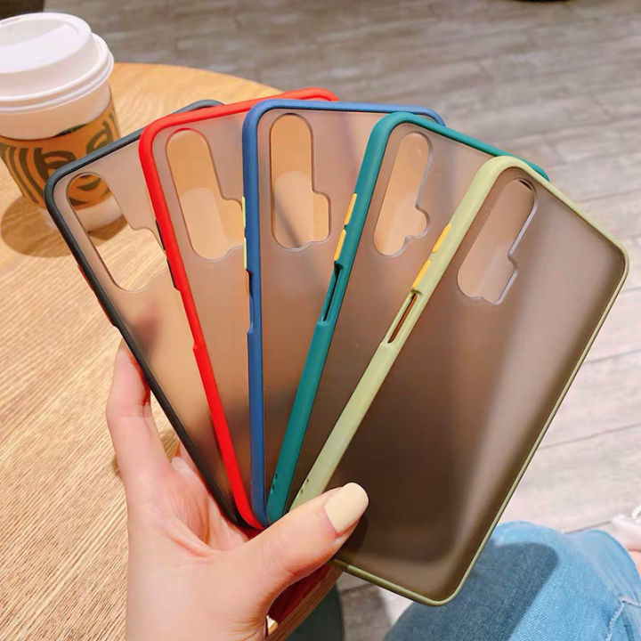 Oppo A31 A3S A5S A12 A12e A5 A9 2020 F11 F11 Pro Case Translucent Matte  Frosted Case PC with Soft Touch Designed Poly-Chromatic Independent Button 