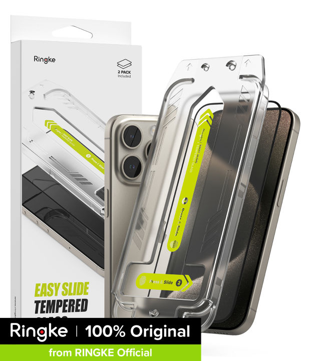 Ringke Easy Slide Tempered Glass Screen Protector for iPhone 15 Pro Max ...