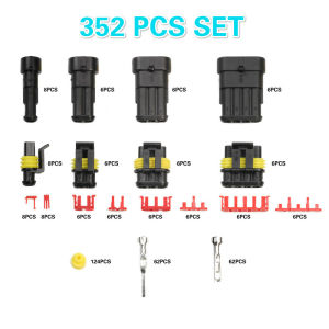 708PCS Socket Konektor Kabel Mobil Waterproof Lengkap dengan Skun Sambungan Kabel Konektor Kabel Anti Air