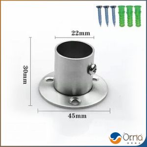 Orna ตัวรับราว บล๊อครับราว แป้นยึดราว สแตนเลส กลม 16มม 19มม 22มม 25มม 32 มม สำหรับตู้เสื้อผ้า ราวผ้าม่าน Closet Rod Brackets