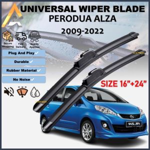 PERODUA Alza (2009-2024) U-Hook Wiper Blade Soft Rubber Car Windscreen Windshield Wiper For Alza