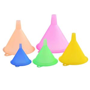 6-5pcs/set Stackable Transparentt Colorful Funnel Multifunctional Home Candy Color Funnel