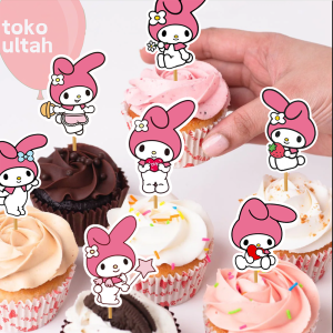 Topper My Melody Bisa Custom Nama untuk Hiasan Kue Ulang Tahun / Ultah Anak (Toper Cake Sanrio)