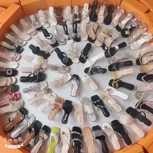 [Free Shipping] New Domestic WomenS Summer Fashion Rhinestone High-Heeled Sandals With Crystal Soles Available In Large Quantities Size 35/4
