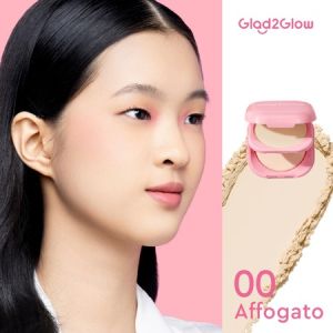 Glad2Glow Perfect BlurringPROMO BESAR BESARAN  Powder Foundation setting two way cake TWC Mengandung squalane dan vitamin E concealer pengontrol