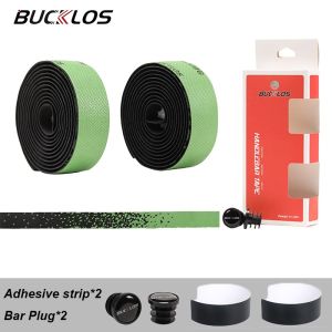 BUCKLOS Reflective Handlebar Tape Road Bike Tapes Shock Absorption Durable Bicycle Tapes Soft Gradient Cycling Parts