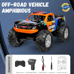 rc monster truck 4WD JJRC Q205 tahan air 2.4ghz 4WD amphibious short course off-road truck