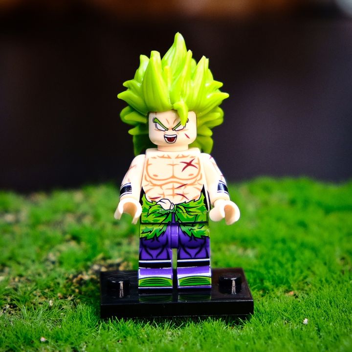 Lego mini figures các nhân vật Goku, Broly, Vegeta lắp ghép Dragon