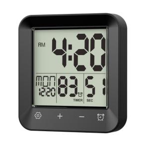 Digital Shower ClockBathroom Timer ClockWaterproof for Water Sprays Count Up Count Down Alarm Bathroom Clock Wall Mount