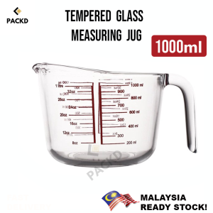 Tempered Glass Measuring Jug Measuring Cup with Scale Baking Tool | Kaca Tempered Mengukur Jar Mengukur Piala dengan Skala Baking Alat |  钢化玻璃量杯量杯带刻度烘焙工具
