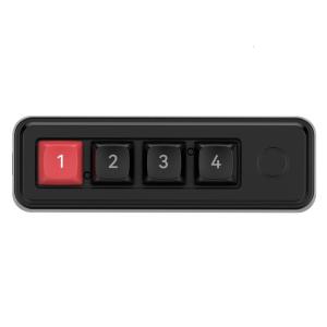 4 Key Mini Keypad Gaming Keyboard with 4 Programmable Key and Vibranted Color LED Effects Double USB C Port