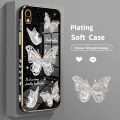 SoftCase Vivo Y91c Y91 Y91i Y90 Vivo Y93 Y93s vivi Y95 vovo vivoY91C vivoY91 vivoY91i viv0 vivoY90 vivoY93 Case Casing hp mode Phone Cesing Soft Cassing Fantasi Perak Kristal Kupu-kupu untuk Square pelindung Kasing. 