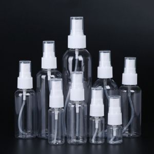 10/20/30/50/60/80/100/120/ML Clear Refillable Empty Spray Bottles Travel Plastic Perfumes Bottle