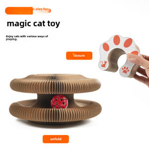 [SG]🚚 Organ Cat Scratch Board Transformation Cat Toy with Bell Cat Grinding Claw  Frame Corrugated Paper Self-Hi Scratch