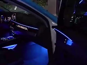 ACEKOGOCar Interior Atmosphere Light Strip Led Car Interior Decorative Light EL Neon Strip Flexible Ambient Lights Atmosphere Lamp For Auto DIY Car Accessories