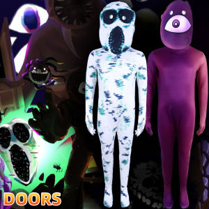 Cross border halloween roblox doors secret room escape play cos serve door in horror cosplay costume gift