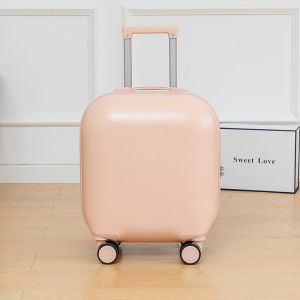 High Quality 18 inch Womens Hard Case PC Cabin Luggage Trolley Suitcase Universal Silent Wheel Carry on Bagasi For Men Free Shipping