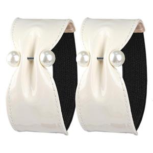 Stretchable Ankle Straps For Womens Shoes Anti Slip High Heel Protectors Elastic Bands with Pearls Footwear Accessories