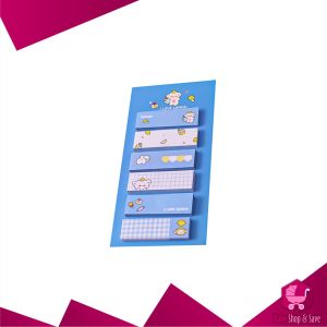 BabyShop-A79 Sticky Note 6 Baris 120 Lembar Karakter Lucu / Kertas Memo Pembatas Buku Perlengkapan Sekolah / Sticky Notes Tempelan Lucu / 120 Sheets Korean Office Cute Note Import